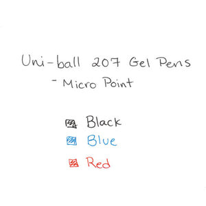 Signo 207 Retractable Gel Pen, Micro 0.5mm, Blue Ink, Smoke-black-blue Barrel, Dozen