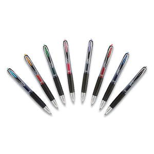 Signo 207 Retractable Gel Pen, Micro 0.5mm, Red Ink, Smoke-black-red Barrel, Dozen
