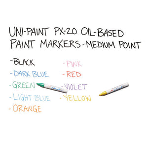 Permanent Marker, Fine Bullet Tip, Assorted Colors, 12-set