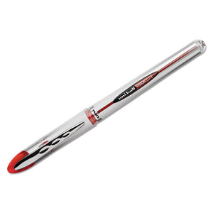 Vision Elite Stick Roller Ball Pen, Bold 0.8mm, Red Ink, White-red Barrel