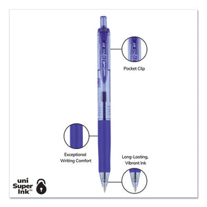 Signo Gel Pen, Retractable, Micro 0.38 Mm, Black Ink, Clear Barrel, Dozen