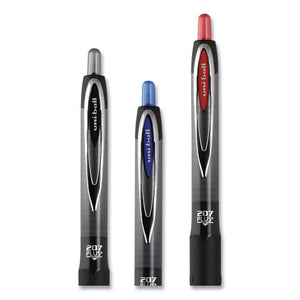 207plus+ Gel Pen, Retractable, Medium 0.7 Mm, Assorted Ink Colors, Black Barrel, 6-pack