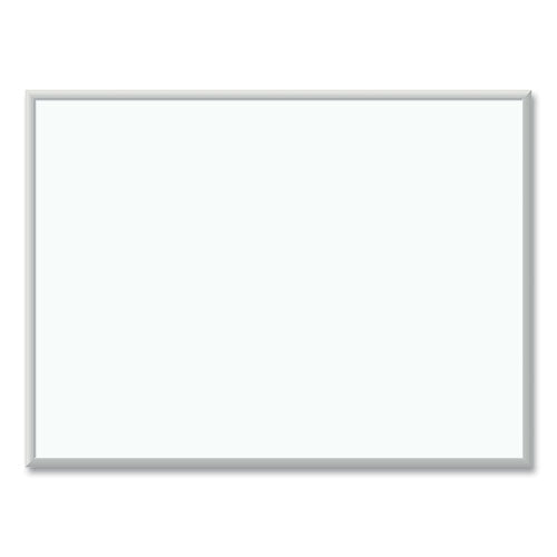 Melamine Dry Erase Board, 48 X 36, White Surface, Silver Frame