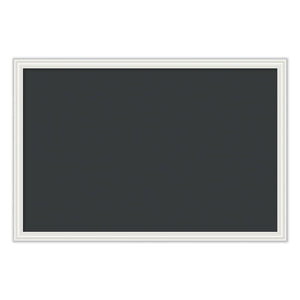 Magnetic Chalkboard With Decor Frame, 30 X 20, Black Surface-white Frame