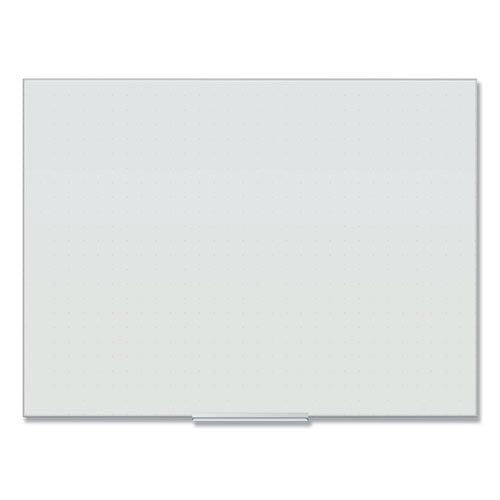 U Brands Floating Glass Ghost Grid Dry Erase Board