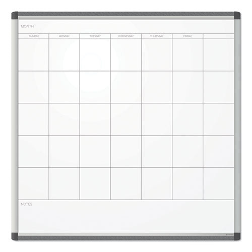 Pinit Magnetic Dry Erase Undated One Month Calendar, 36 X 36, White