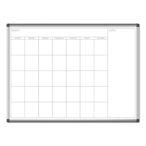 Pinit Magnetic Dry Erase Undated One Month Calendar, 48 X 36, White