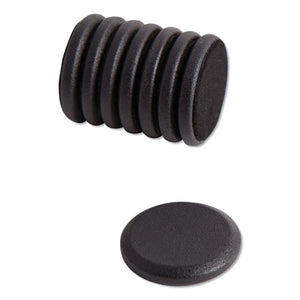 High Energy Magnets, Circle, Black, 1.25" Dia, 8-pack