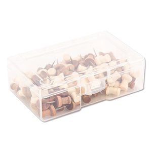 Fashion Push Pins, Wood, Assorted, 3-8", 100-pack