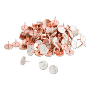 Fashion Metal Thumbtacks, Metal, Marble-rose Gold, 3-8", 100-pack