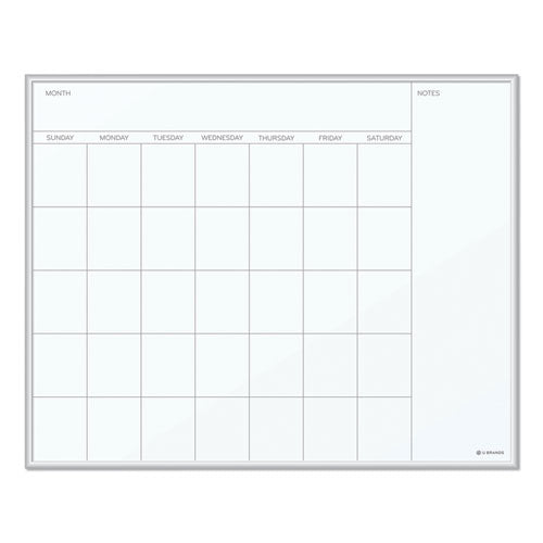 Magnetic Dry Erase Undated One Month Calendar Board, 20 X 16, White