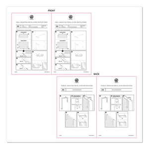 Cubicle Glass Dry Erase Undated Four Week Calendar Board, 23 X 12, White