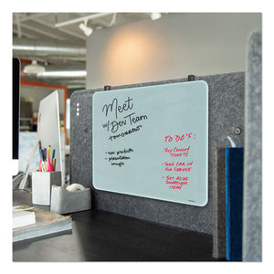 Cubicle Glass Dry Erase Board, 20 X 16, White