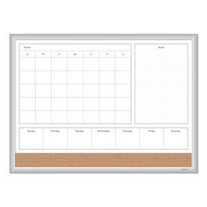 4n1 Magnetic Dry Erase Combo Board, 36 X 24, White-natural