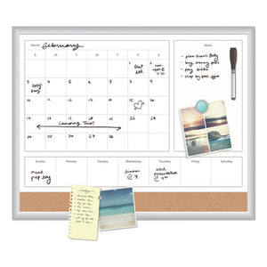 4n1 Magnetic Dry Erase Combo Board, 36 X 24, White-natural