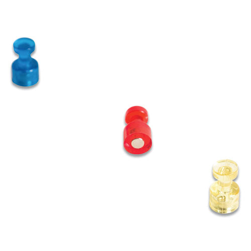 Magnetic Push Pins, Assorted, 0.75", 6-pack