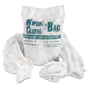 ESUFSN250CW01 - Bag-A-Rags Reusable Wiping Cloths, Cotton, White, 1lb Pack