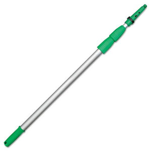 ESUNGED450 - Opti-Loc Aluminum Extension Pole, 14ft, Three Sections, Green-silver