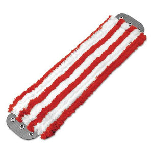 ESUNGMD40R - Microfiber Mop Head, 16 X 5, Medium-Duty 7mm Pile, Red-white