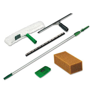 ESUNGPWK00 - Pro Window Cleaning Kit W-8ft Pole, Scrubber, Squeegee, Scraper, Sponge