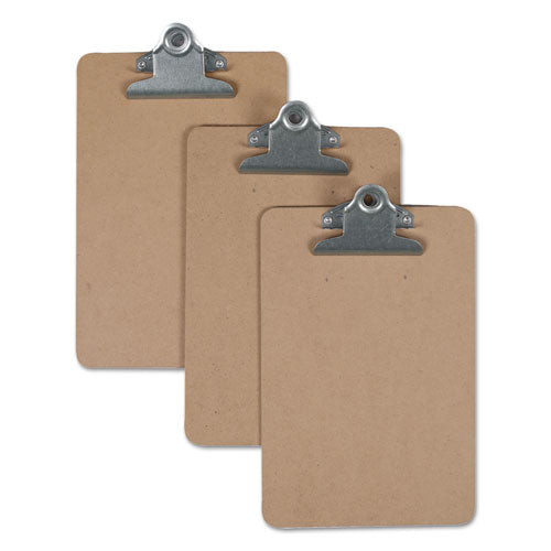 ESUNV05610VP - HARDBOARD CLIPBOARD, 3-4" CAPACITY, 5 X 8 SHEETS, BROWN, 3-PACK