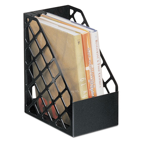 ESUNV08119 - Recycled Plastic Large Magazine File, 6 1-4 X 9 1-2 X 11 3-4, Black