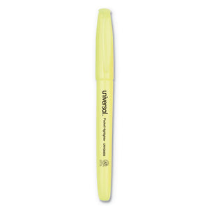 ESUNV08856 - Pocket Clip Highlighter, Chisel Tip, Fluorescent Yellow Ink, 36-pack