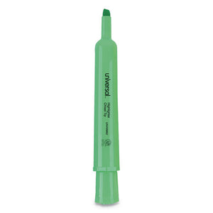 ESUNV08862 - Desk Highlighter, Chisel Tip, Fluorescent Green, Dozen