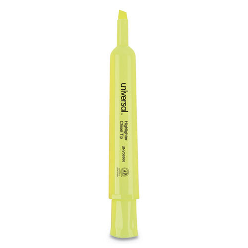 ESUNV08866 - Desk Highlighter, Chisel Tip, Fluorescent Yellow, 36-pack