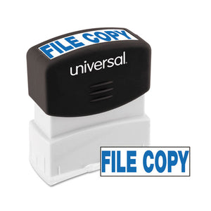 ESUNV10104 - Message Stamp, File Copy, Pre-Inked One-Color, Blue