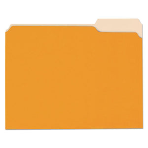 ESUNV10507 - File Folders, 1-3 Cut One-Ply Top Tab, Letter, Orange-light Orange, 100-box