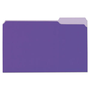 ESUNV10525 - File Folders, 1-3 Cut One-Ply Top Tab, Legal, Violet-light Violet, 100-box