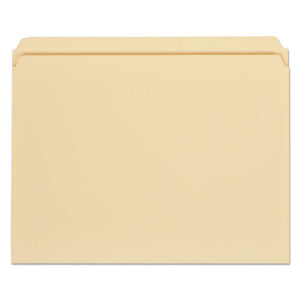 ESUNV12110 - File Folders, Straight Cut, One-Ply Top Tab, Letter, Manila, 100-box