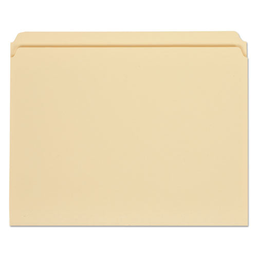 ESUNV12110 - File Folders, Straight Cut, One-Ply Top Tab, Letter, Manila, 100-box