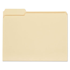 ESUNV12113 - File Folders, 1-3 Cut Assorted, One-Ply Top Tab, Letter, Manila, 100-box