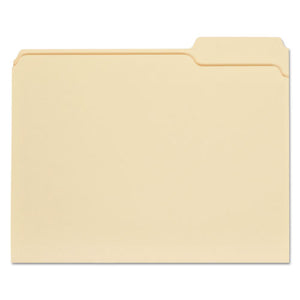 ESUNV12123 - File Folders, 1-3 Cut Third Position, One-Ply Top Tab, Letter, Manila, 100-box