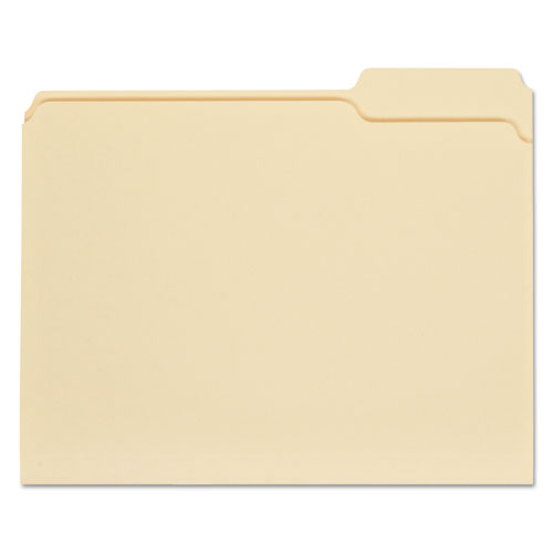 ESUNV12123 - File Folders, 1-3 Cut Third Position, One-Ply Top Tab, Letter, Manila, 100-box