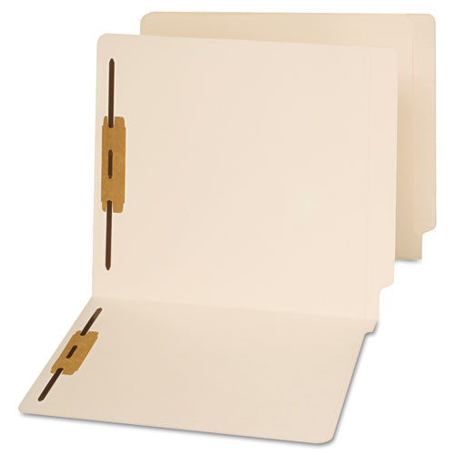 ESUNV13120 - End Tab Folders, Two Fasteners, Letter, Manila, 50-box