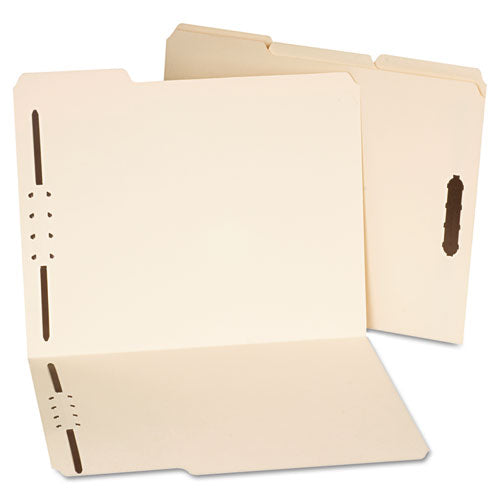 ESUNV13420 - Deluxe Reinforced Top Tab Folders, 2 Fasteners, 1-3 Tab, Letter, Manila, 50-box