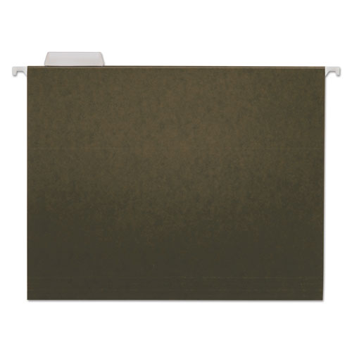 ESUNV14115 - Hanging File Folders, 1-5 Tab, 11 Point Stock, Letter, Standard Green, 25-box