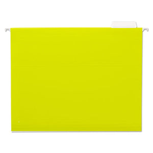 ESUNV14119 - Hanging File Folders, 1-5 Tab, 11 Point Stock, Letter, Yellow, 25-box