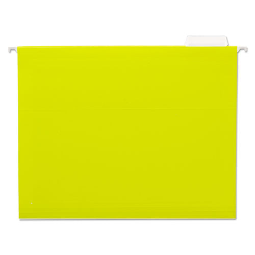 ESUNV14119 - Hanging File Folders, 1-5 Tab, 11 Point Stock, Letter, Yellow, 25-box