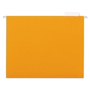 ESUNV14122 - Hanging File Folder, 1-5 Tab, Letter, Orange, 25-bx