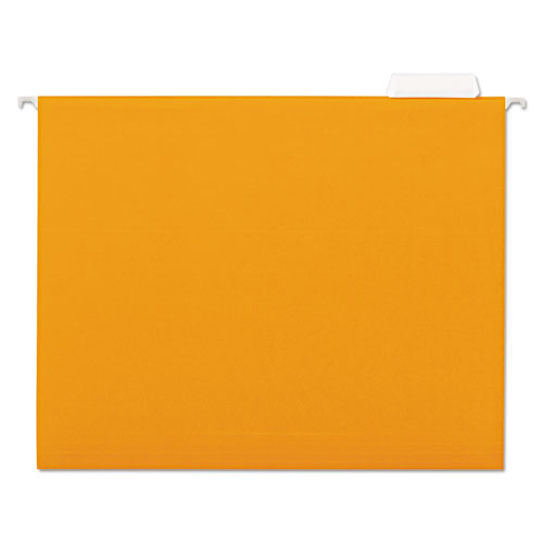 ESUNV14122 - Hanging File Folder, 1-5 Tab, Letter, Orange, 25-bx