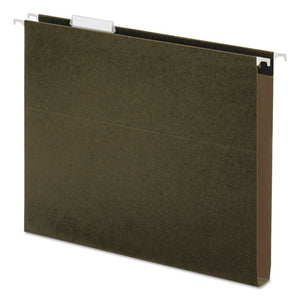 ESUNV14141 - One Inch Box Bottom Hanging Folder, Pressboard, Letter, Standard Green, 25-box