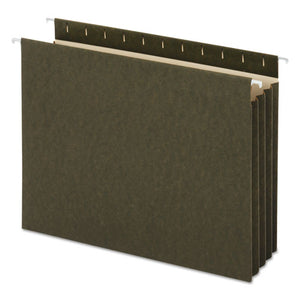 ESUNV14160 - Hanging Box Bottom File Pockets, 11 Point Stock, Letter, Standard Green, 10-box