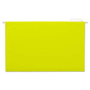 ESUNV14219 - Hanging File Folders, 1-5 Tab, 11 Point Stock, Legal, Yellow, 25-box