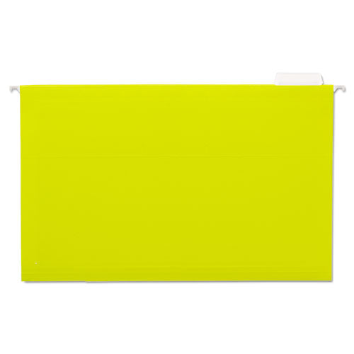 ESUNV14219 - Hanging File Folders, 1-5 Tab, 11 Point Stock, Legal, Yellow, 25-box