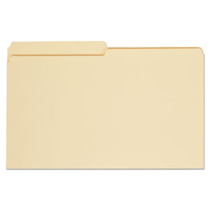 ESUNV15112 - File Folders, 1-2 Cut, One-Ply Top Tab, Legal, Manila, 100-box