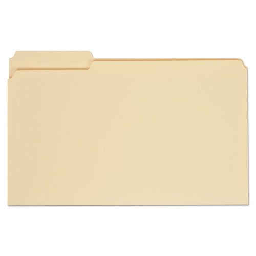 ESUNV15113 - File Folders, 1-3 Cut Assorted, One-Ply Top Tab, Legal, Manila, 100-box
